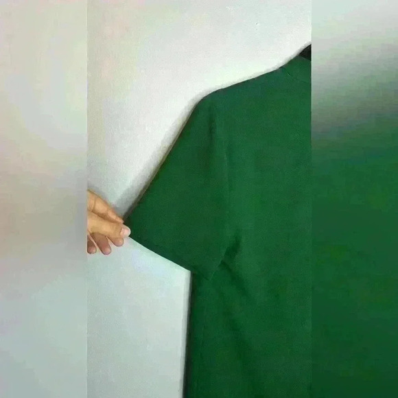 Zara V neck Green Short Sleeves Cut Out Choker Dress Size S - Picture 7 of 7